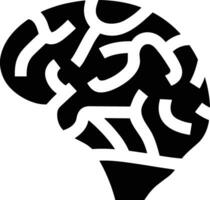 Brain idea symbol icon vector image. Illustration of the creative intelligence think design image