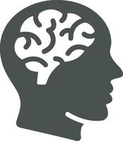 Brain idea symbol icon vector image. Illustration of the creative intelligence think design image