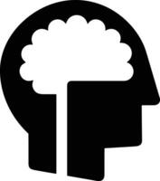 Brain idea symbol icon vector image. Illustration of the creative intelligence think design image