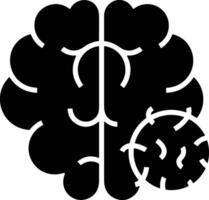 Brain idea symbol icon vector image. Illustration of the creative intelligence think design image