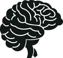 Brain idea symbol icon vector image. Illustration of the creative intelligence think design image