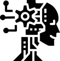 Brain idea symbol icon vector image. Illustration of the creative intelligence think design image