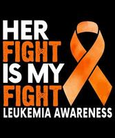 Leukemia Awareness. HER FIGHT IS MY FIGHT vector