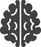 Brain idea symbol icon vector image. Illustration of the creative intelligence think design image