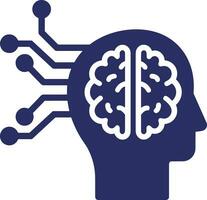 Brain idea symbol icon vector image. Illustration of the creative intelligence think design image