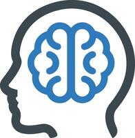 Brain idea symbol icon vector image. Illustration of the creative intelligence think design image