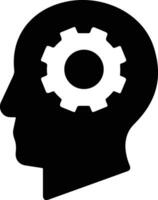 Brain idea symbol icon vector image. Illustration of the creative intelligence think design image