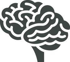 Brain idea symbol icon vector image. Illustration of the creative intelligence think design image