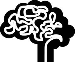 Brain idea symbol icon vector image. Illustration of the creative intelligence think design image