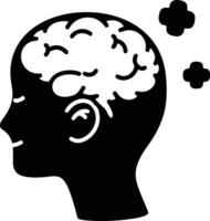 Brain idea symbol icon vector image. Illustration of the creative intelligence think design image