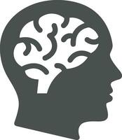 Brain idea symbol icon vector image. Illustration of the creative intelligence think design image