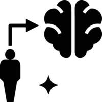 Brain idea symbol icon vector image. Illustration of the creative intelligence think design image