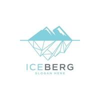 ilustración de un iceberg a el postes vector