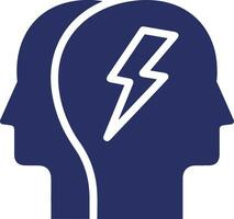 Brain idea symbol icon vector image. Illustration of the creative intelligence think design image