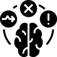 Brain idea symbol icon vector image. Illustration of the creative intelligence think design image