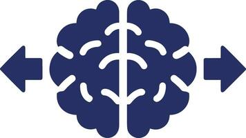 Brain idea symbol icon vector image. Illustration of the creative intelligence think design image