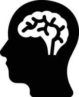 Brain idea symbol icon vector image. Illustration of the creative intelligence think design image