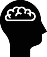 Brain idea symbol icon vector image. Illustration of the creative intelligence think design image