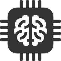 Brain idea symbol icon vector image. Illustration of the creative intelligence think design image