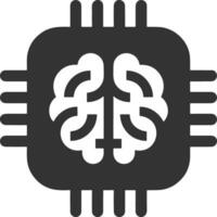 Brain idea symbol icon vector image. Illustration of the creative intelligence think design image