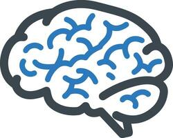 Brain idea symbol icon vector image. Illustration of the creative intelligence think design image