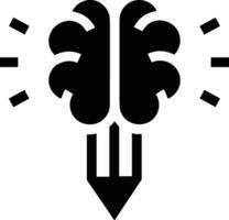 Brain idea symbol icon vector image. Illustration of the creative intelligence think design image