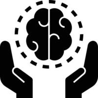 Brain idea symbol icon vector image. Illustration of the creative intelligence think design image