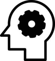 Brain idea symbol icon vector image. Illustration of the creative intelligence think design image