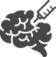 Brain idea symbol icon vector image. Illustration of the creative intelligence think design image