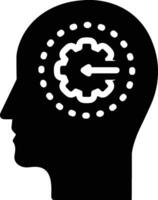 Brain idea symbol icon vector image. Illustration of the creative intelligence think design image