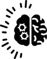 Brain idea symbol icon vector image. Illustration of the creative intelligence think design image