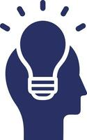 Brain idea symbol icon vector image. Illustration of the creative intelligence think design image