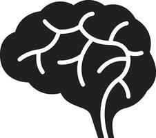 Brain idea symbol icon vector image. Illustration of the creative intelligence think design image