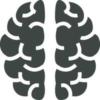 Brain idea symbol icon vector image. Illustration of the creative intelligence think design image