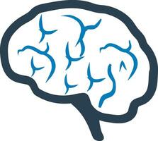 Brain idea symbol icon vector image. Illustration of the creative intelligence think design image