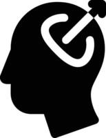 Brain idea symbol icon vector image. Illustration of the creative intelligence think design image