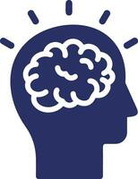 Brain idea symbol icon vector image. Illustration of the creative intelligence think design image