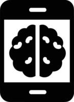 Brain idea symbol icon vector image. Illustration of the creative intelligence think design image