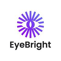 Modern logo combination of eye with light. vector