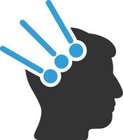 Brain idea symbol icon vector image. Illustration of the creative intelligence think design image