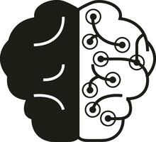 Brain idea symbol icon vector image. Illustration of the creative intelligence think design image