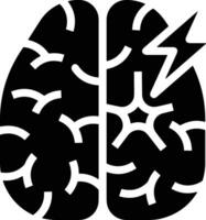 Brain idea symbol icon vector image. Illustration of the creative intelligence think design image