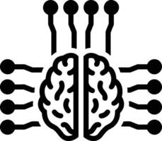 Brain idea symbol icon vector image. Illustration of the creative intelligence think design image