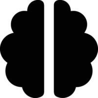 Brain idea symbol icon vector image. Illustration of the creative intelligence think design image