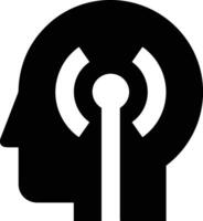 Brain idea symbol icon vector image. Illustration of the creative intelligence think design image