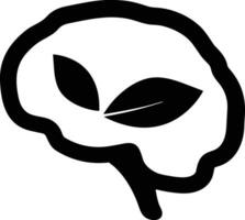 Brain idea symbol icon vector image. Illustration of the creative intelligence think design image