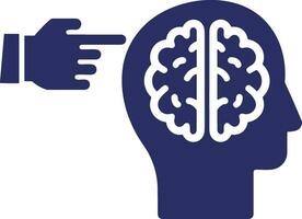 Brain idea symbol icon vector image. Illustration of the creative intelligence think design image