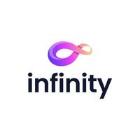 Modern logo shape infinity symbol with gradient color. vector