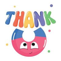 Trendy Thank You vector