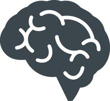 Brain idea symbol icon vector image. Illustration of the creative intelligence think design image